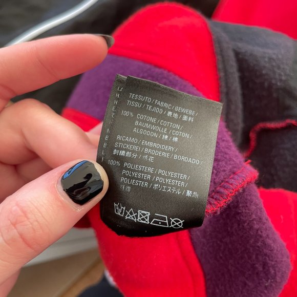 Balenciaga Ski Half Zip Sweatshirt Red Cotton Embroidered BB Logo Small - Picture 7 of 16